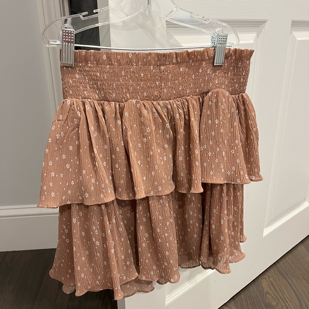 Isabelle’s Cabinet pink floral mini skirt, size S
